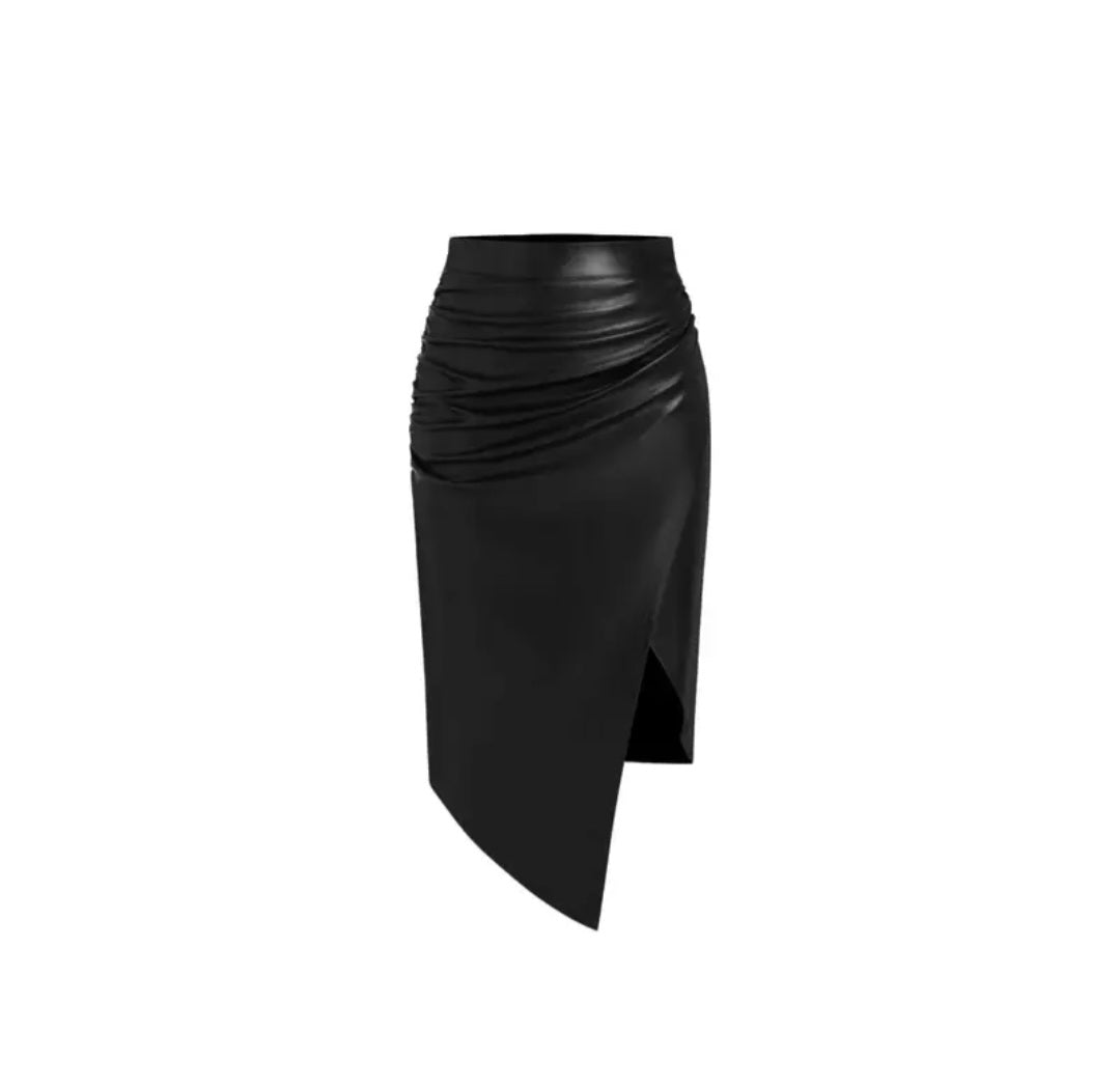 Courtny Leather Skirt